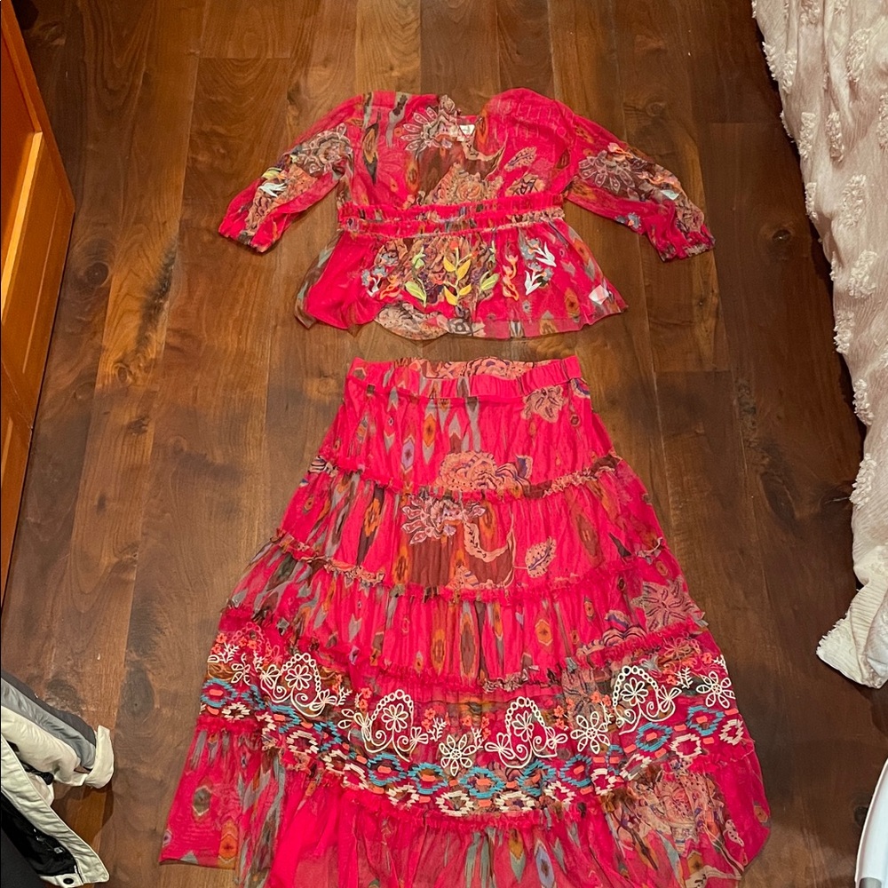 Johnny Was Boho top and bottom set